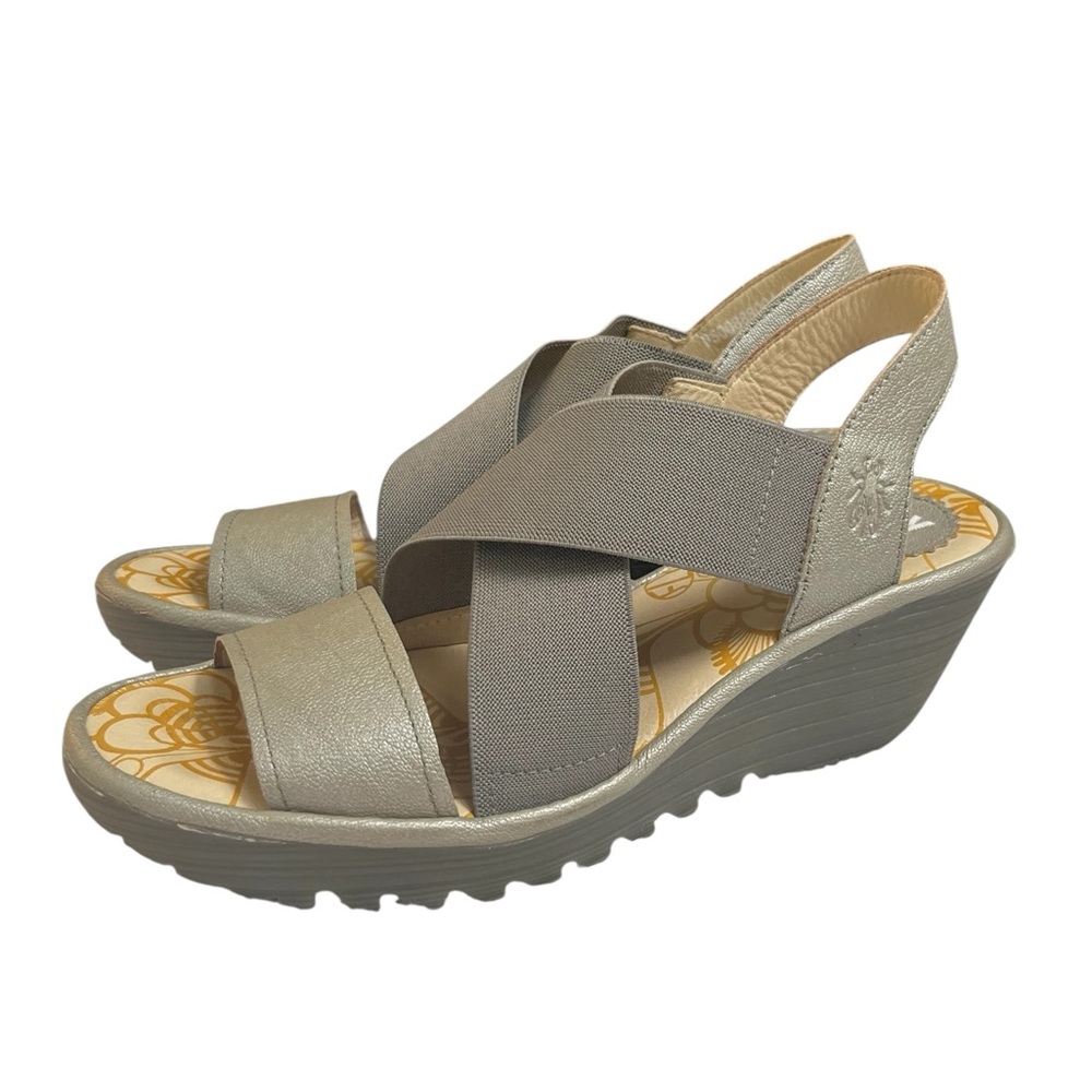 Fly London Women's Yaji Platform Wedge Sandal size 40